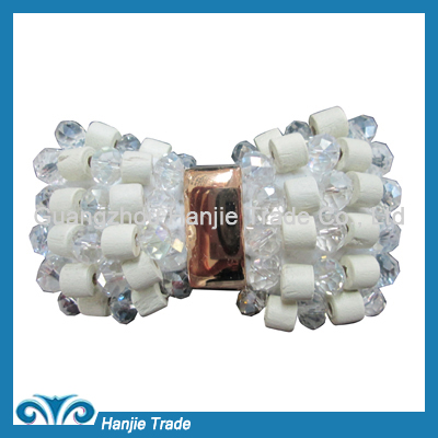 Wholesale newest white crystal decoration for shoe