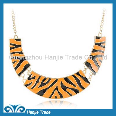 Hot Sale Fashion Statement Tiger Painted Choker Necklace in Wholesale