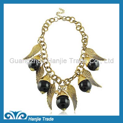 Wholesale Fashion Wings and Bead Choker Necklace