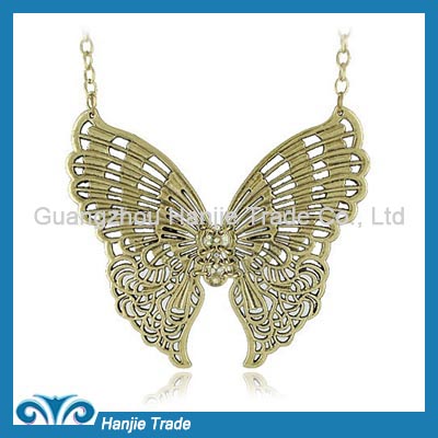 Wholesale Fashion Metal Butterfly Pendant Necklace