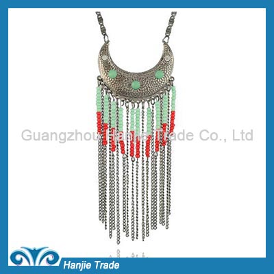 Hot Sale Retro Strand Bead Tassel Necklace in Wholesale