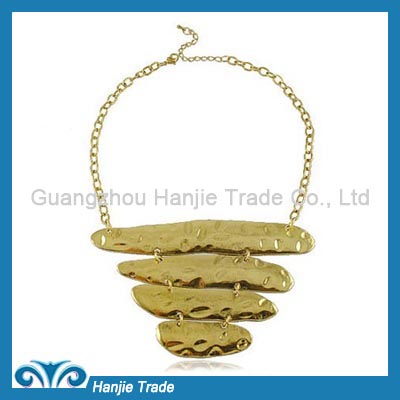 Wholesale Fashion Statement Golden Bar Necklace