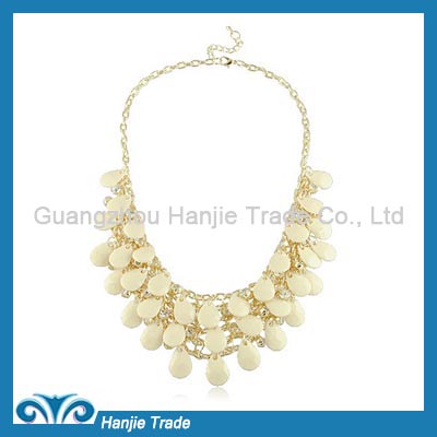 Wholesale Fashion Multicolor Triple Bubble Bib Necklace