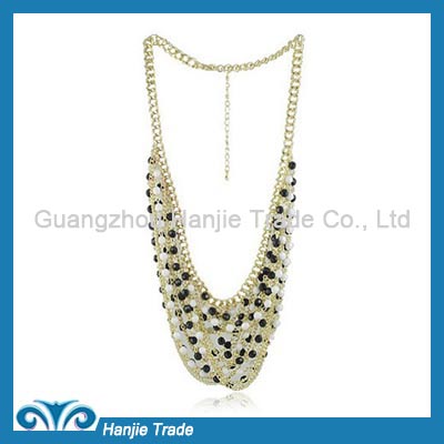 Hot Sale Fancy Statement Multistrands Bead Necklace in Wholesale