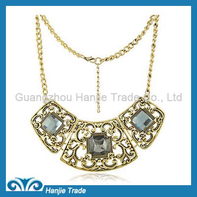 Hot Sale Funky Statement Carving Rhinestone Necklace in Wholesale