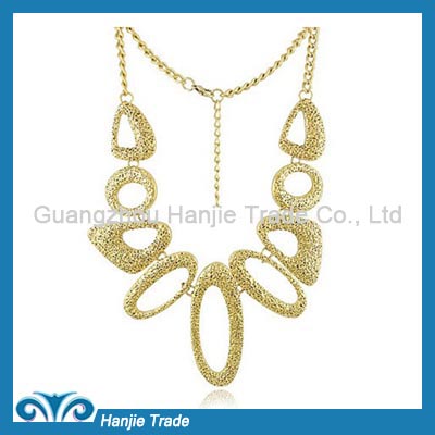 Hot Sale Funky Statement Alloy Circle Jointed Necklace in Wholesale