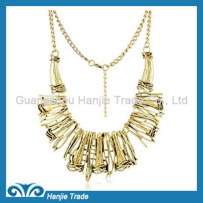 Hot Sale Funky Statement Bold Gold Choker Necklace in Wholesale