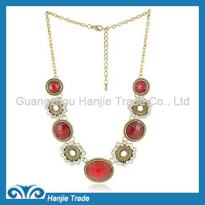 Hot Sale Fashion Retro Vintage Gemstone Necklace in Wholesale