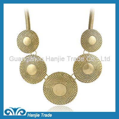 Hot Sale Fashion Retro Vintage Joint Planchet Necklace in Wholesale