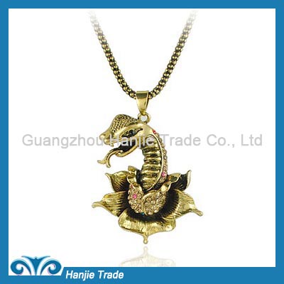 Hot Sale Funky Retro Vintage Snake Pendant Necklace in Wholesale