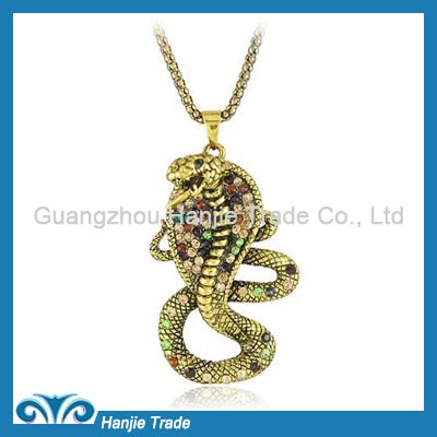 Hot Sale Funky Retro Snake Pendant Necklace in Wholesale