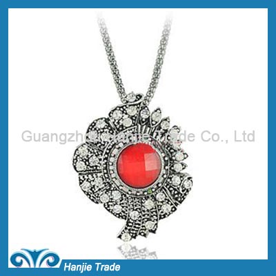 Hot Sale Fancy Ruby Leaves Pendant Necklace in Wholesale