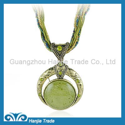 Hot Sale Fancy Round Gemstone Pendant Necklace in Wholesale