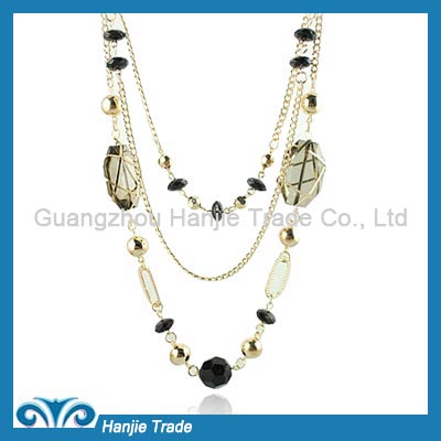 Popular Strands Acrylic Necklace in Wholesale