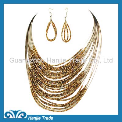 Fancy Multiple Strands Beads Necklace in Wholesale