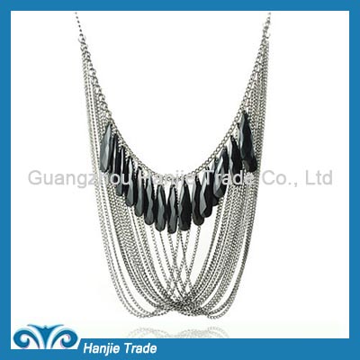 Unique Statement Alloy Tassel Necklace in Wholesale