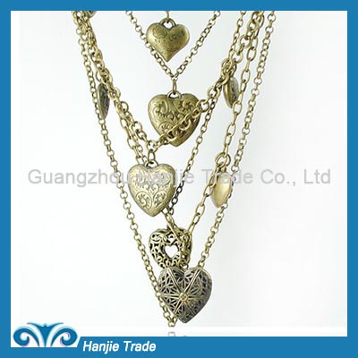 Fashion Statement Multiple Hearts Necklace in Wholesale