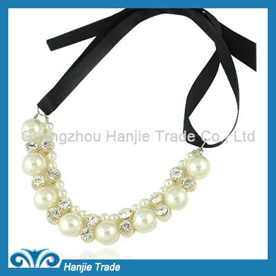 Hot Sale Funky Statement Pearl Choker Necklace in Wholesale