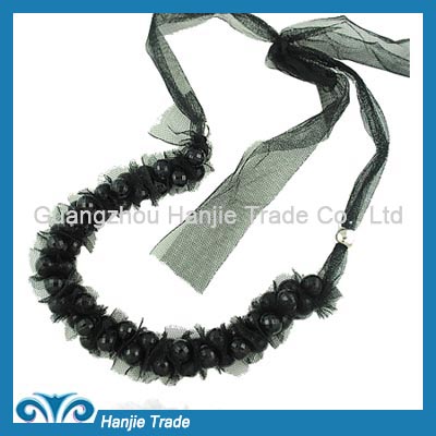 Hot Sale Funky Crystal Bead Lace Necklace in Wholesale