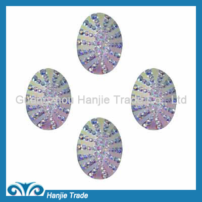 Sew on Star Resin Oval Shape Diamond Flat Back Resin Rhinestone