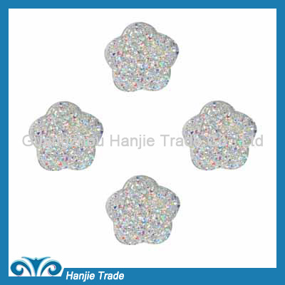 Fashion heart shapes flat back resin rhinestone garment accessories