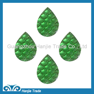 Decorative  Newest YL Fish Scales Glitter Resin Flat Back Gems