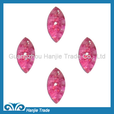 Flat back hot fix korean faceted epoxy heart flat back