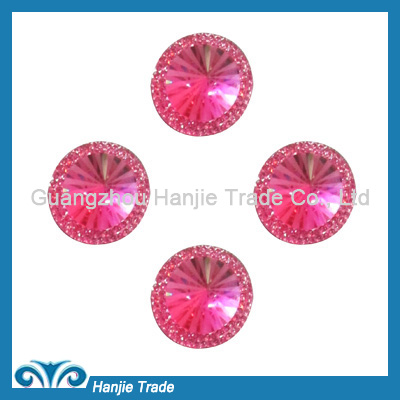 Flat back hot fix korean faceted epoxy heart flat back