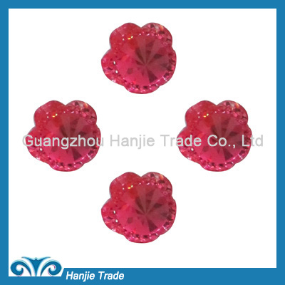 Flat back hot fix korean faceted epoxy heart flat back