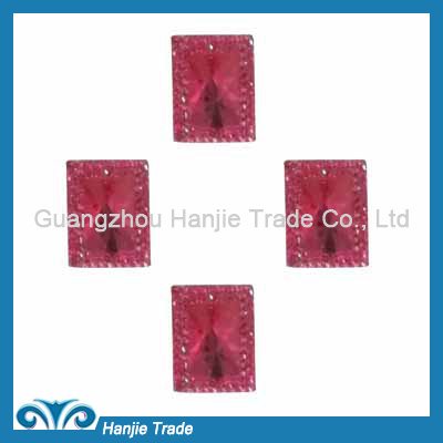 Flat back hot fix korean faceted epoxy heart flat back