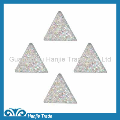 Decorative OEM Craft Blouse Dress Triangle Resin Flat Back Gems