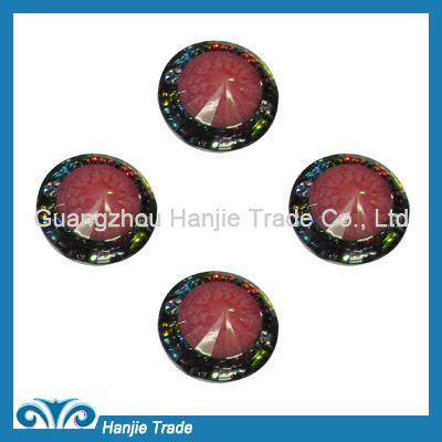 Flat back hot fix korean faceted epoxy heart flat back