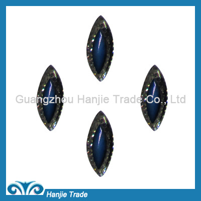 Flat back hot fix korean faceted epoxy heart flat back