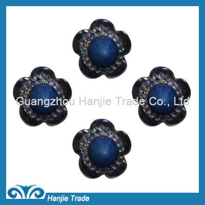 Flat back hot fix korean faceted epoxy heart flat back