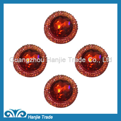 Customized Clothes Decorative Resin Beads with Holes Flat Back Gems