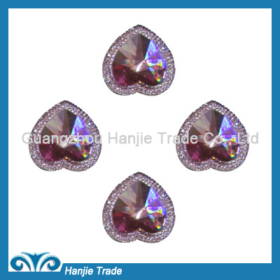 Customized Clothes Decorative Resin Beads with Holes Flat Back Gems