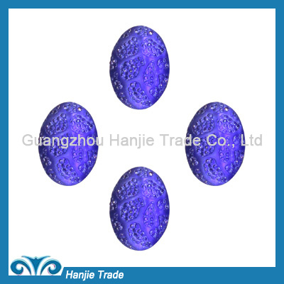 Customized Clothes Decorative Resin Beads with Holes Flat Back Gems