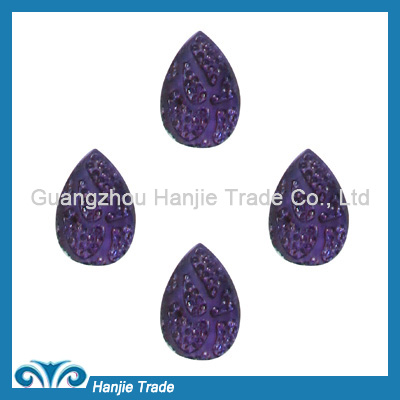 Customized Clothes Decorative Resin Beads with Holes Flat Back Gems