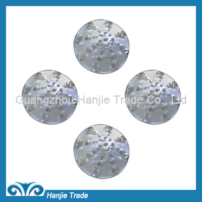 Customized Clothes Decorative Resin Beads with Holes Flat Back Gems