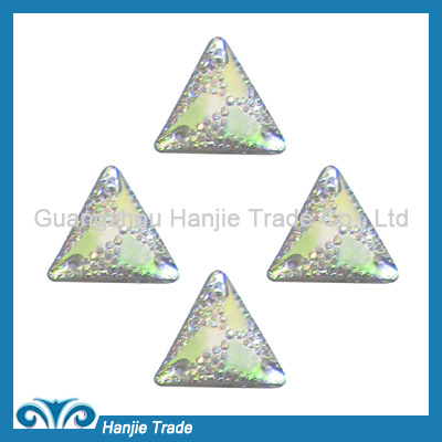 Personalized Shirt Skirt Oval Triangle Resin Flat Back Gems Beads