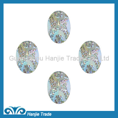 Clear Acrylic Flatback Triangle Resin Rhinestone Cabochon Gems Decorated for Pageant Dress