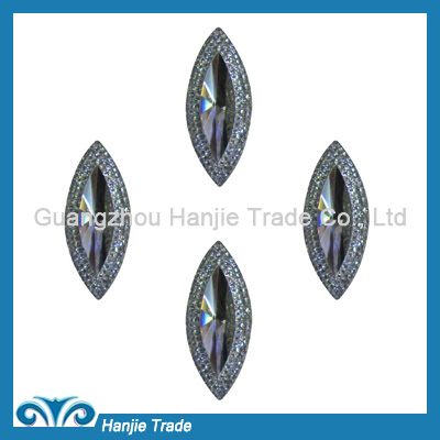 Customized Clothes Decorative Resin Beads with Holes Flat Back Gems