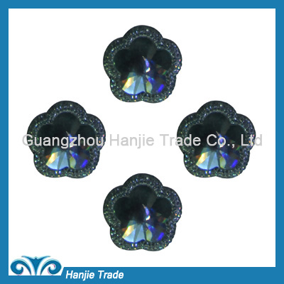 Customized Clothes Decorative Resin Beads with Holes Flat Back Gems