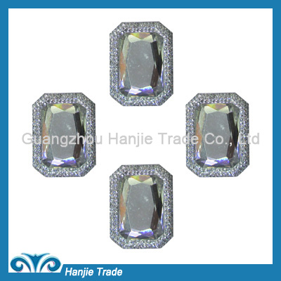 Customized Clothes Decorative Resin Beads with Holes Flat Back Gems