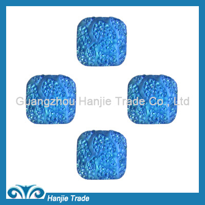 Customized Clothes Decorative Resin Beads with Holes Flat Back Gems