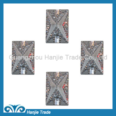 Popular new trends crystal flat back acrylic square stones