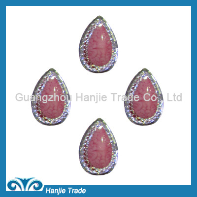 Customized Clothes Decorative Resin Beads with Holes Flat Back Gems