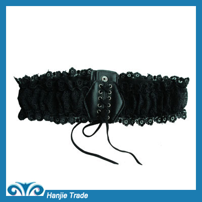 Hot Sale Black Lace Elastic Belt for Ladies in Wholesale