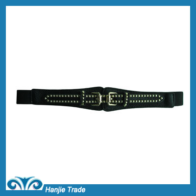 2014 Fashion Black Rivet Elastic Belt for Women in Wholesale