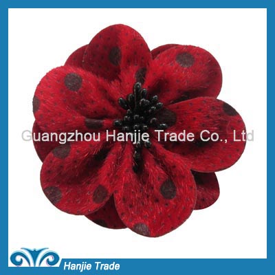 Wholesale red handmade flower clip on accessories for shoes